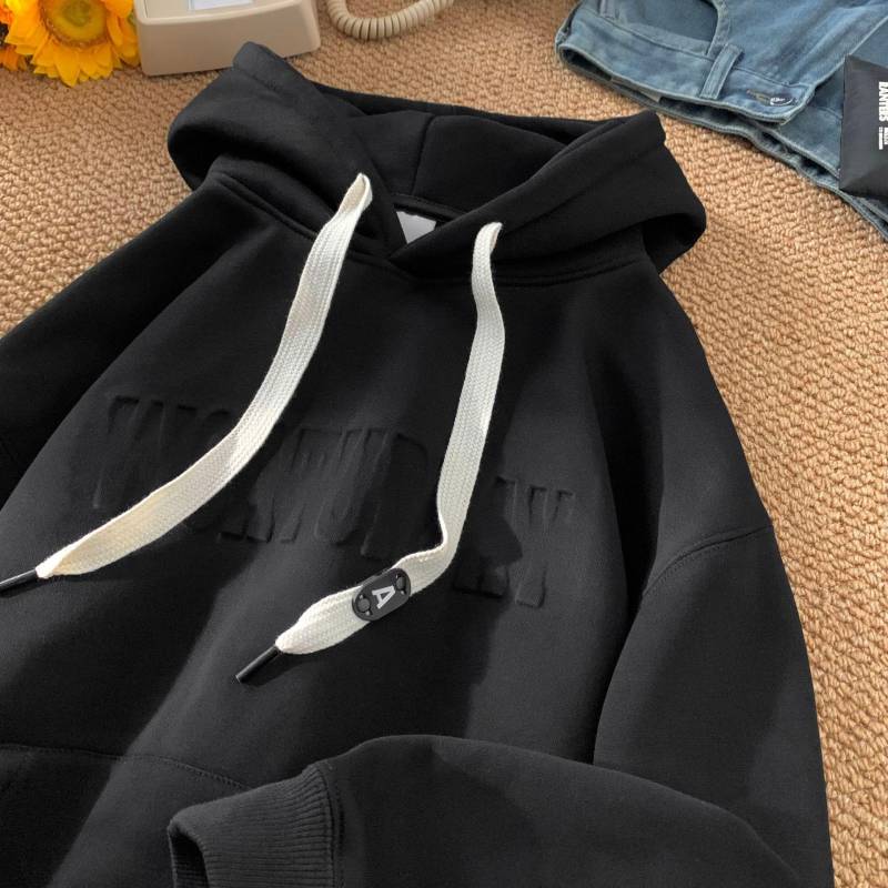 Kapuzenpullover Herren Frühling Locker Paar Lässiger Sportpullover Mit Mütze Amerikanische Einfache Jacke Langarmshirt Herren 5XL von Joom DACH