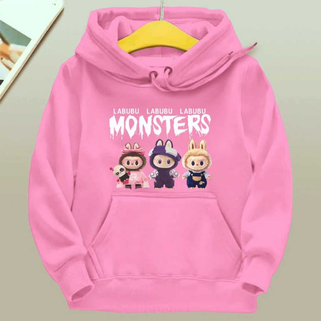 Kapuzenpullover-Jacken-Tops für Jungen und Mädchen mit LABUBU-Musterdruck 140 von Joom DACH