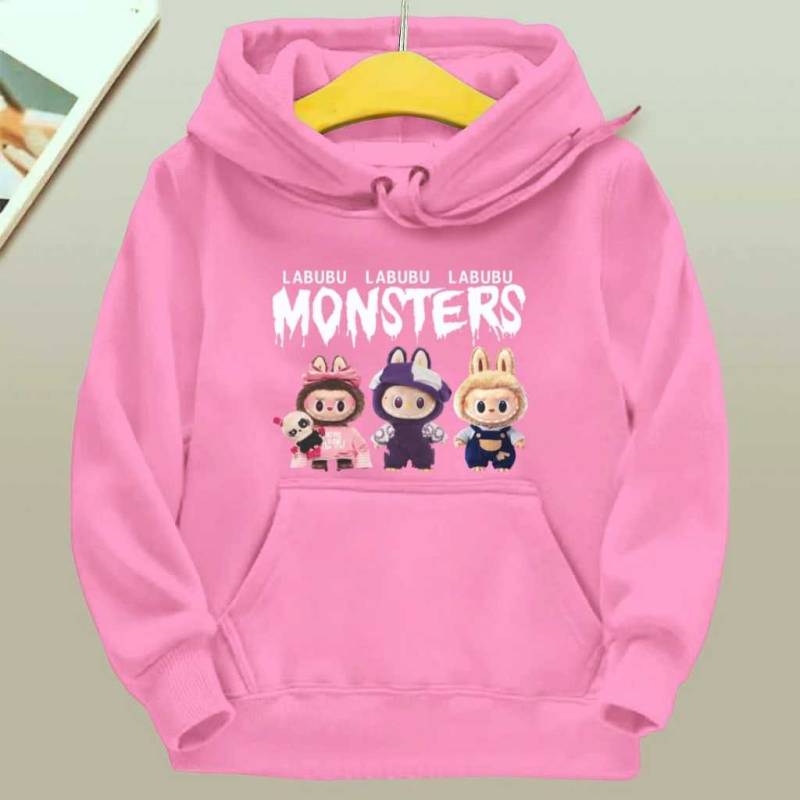 Kapuzenpullover-Jacken-Tops für Jungen und Mädchen mit LABUBU-Musterdruck 140 von Joom DACH
