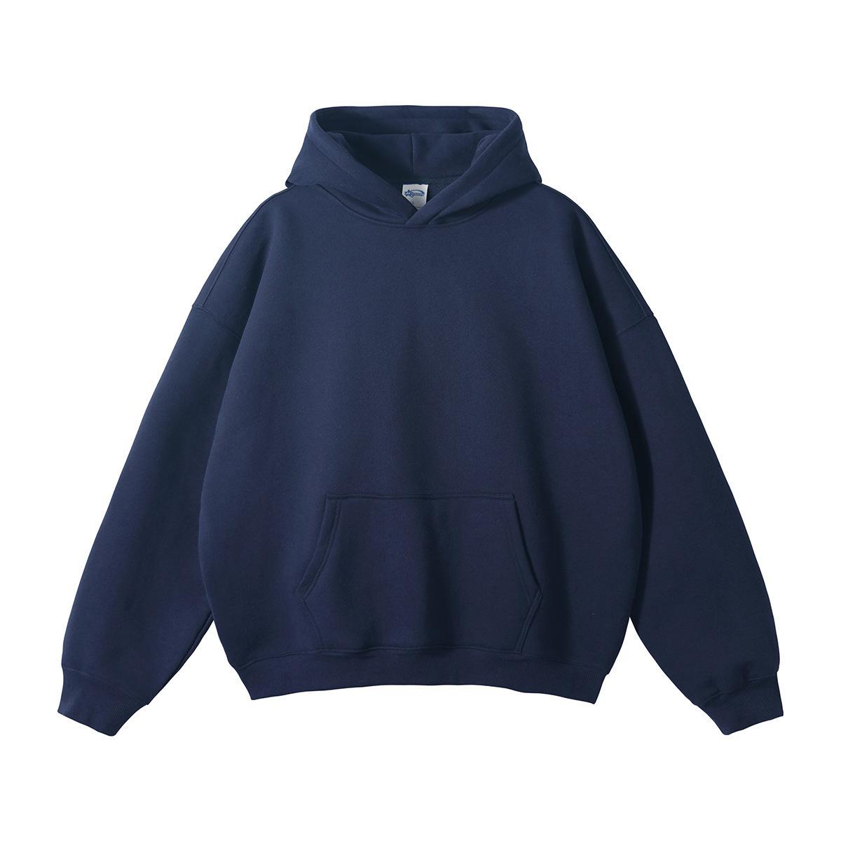 Kapuzenpullover für Damen und Herren, einfarbig, übergroß, locker, lässig, Fleece-Sweatshirt M navy blau Kapuzenpullover für Damen und Herren, einfarbig, übergroß, locker, lässig, Fleece-Sweatshirt M navy blau von Joom DACH