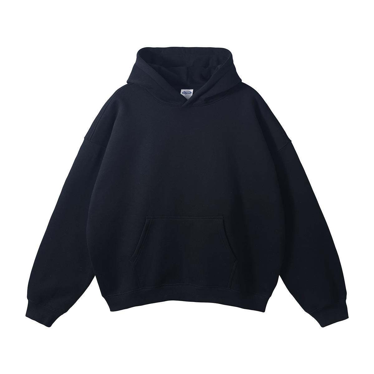 Kapuzenpullover für Damen und Herren, einfarbig, übergroß, locker, lässig, Fleece-Sweatshirt S schwarz Kapuzenpullover für Damen und Herren, einfarbig, übergroß, locker, lässig, Fleece-Sweatshirt S schwarz von Joom DACH