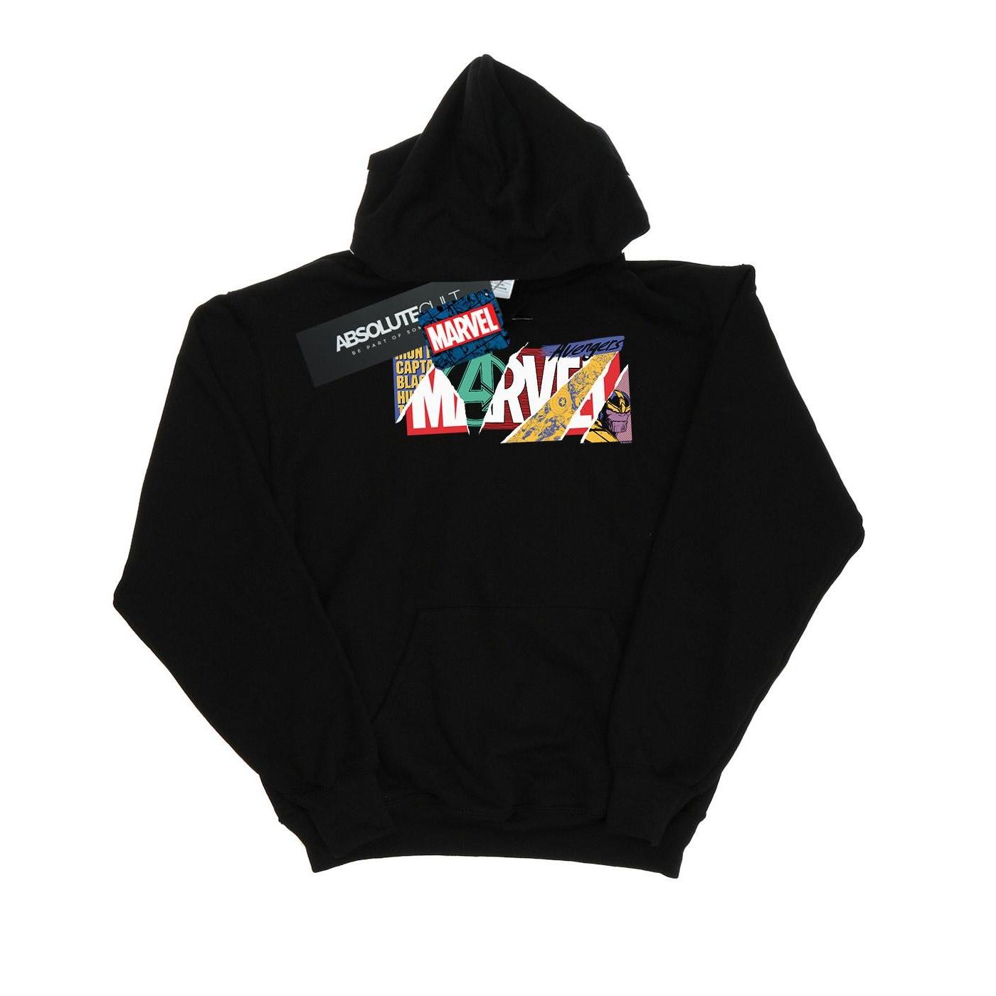 Kapuzenpullover mit Collage-Logo für Jungen von Marvel 9-11 Years schwarz von Joom DACH