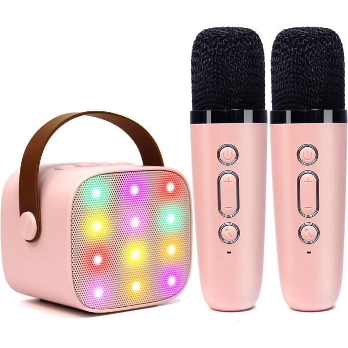 Karaoke-Maschine, Karaoke-Maschine mit 2 kabellosen Mikrofonen, Bluetooth, tragbare Karaoke-Maschine für Kinder mit Effekten von Joom DACH