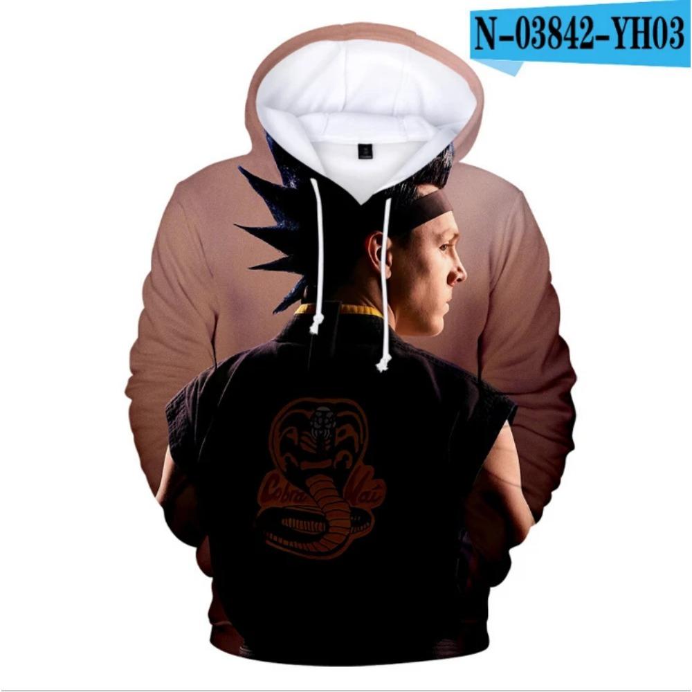 Karate Kid Cobra Kai 3D-Druck Hoodies Männer Sweatshirts Frauen Trainingsanzüge Mode Herbst Harajuku Hoodie Casual Jungen Pullover 160 von Joom DACH