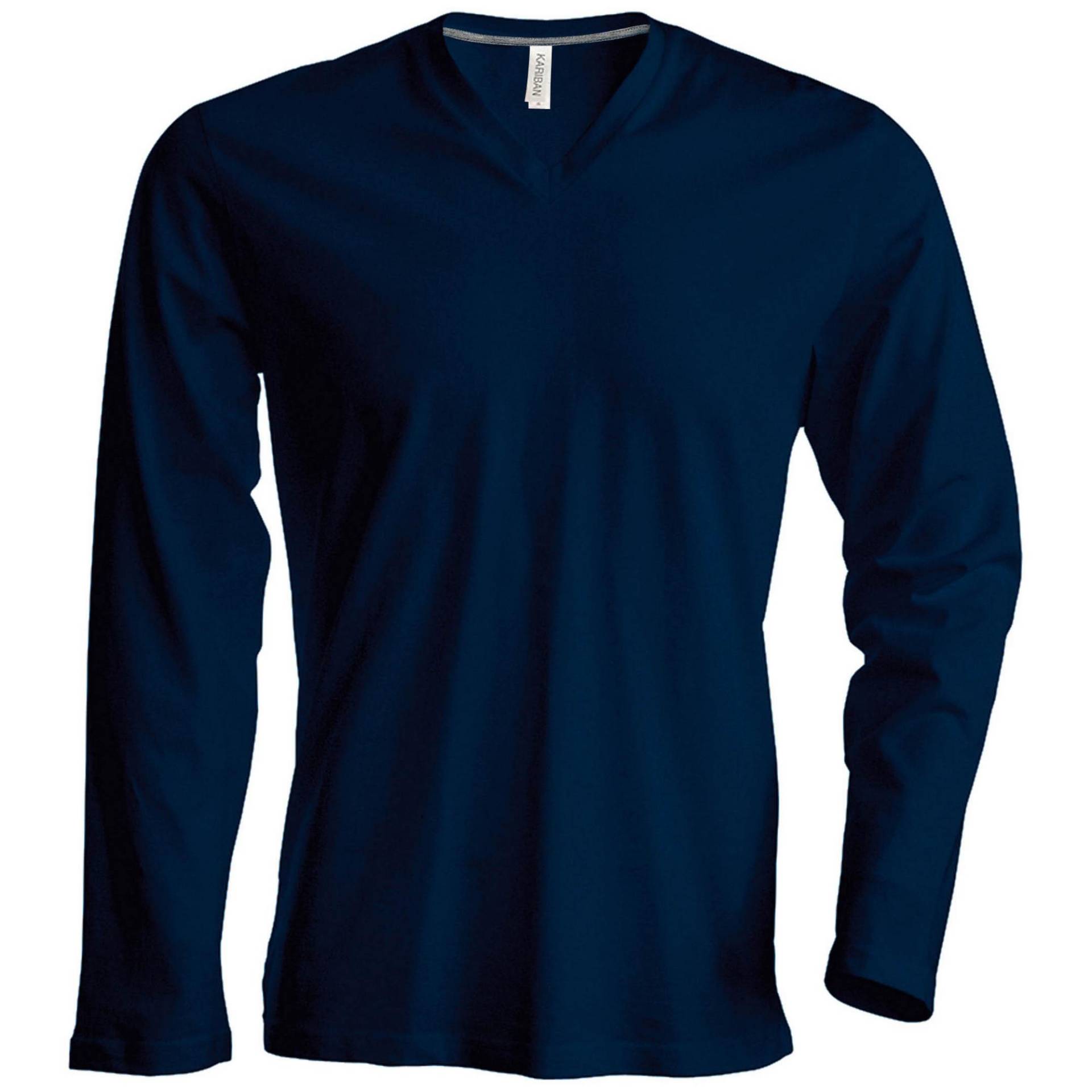 Kariban Slim Fit Langarm-T-Shirt für Herren mit V-Ausschnitt 3XL dunkelblau Kariban Slim Fit Langarm-T-Shirt für Herren mit V-Ausschnitt 3XL dunkelblau von Joom DACH
