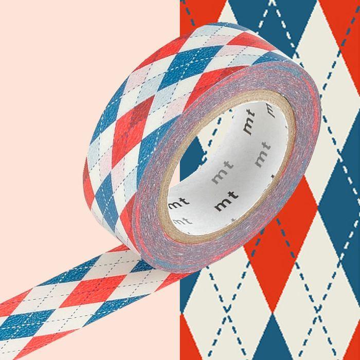 Kariertes Masking Tape - Rot und Blau - 1,5 cm x 7 m rot Kariertes Masking Tape - Rot und Blau - 1,5 cm x 7 m rot von Joom DACH
