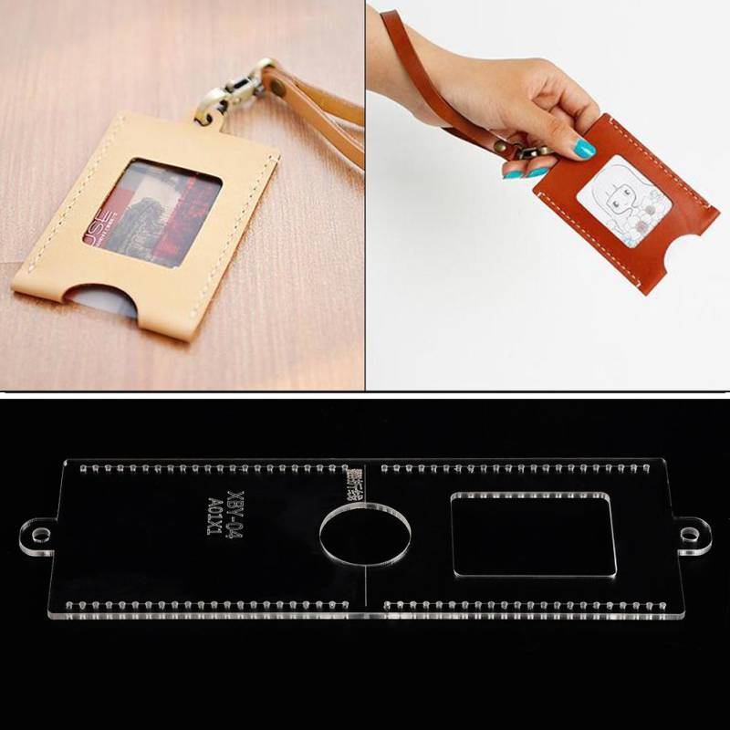 Kartenetui Tasche Handwerk Acryl Schablone Vorlage Set Lederhandwerk DIY Werkzeuge XBY-04 von Joom DACH