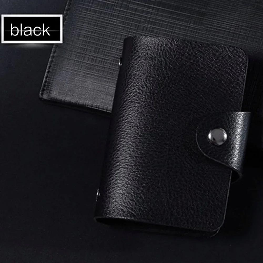 Kartenetui aus PU-Leder mit 24 Fächern – Visitenkarten- und Reisepasshülle, 10,5 x 7,5 x 2 cm, für 24 Karten, ideal für Männer und Frauen von Joom DACH