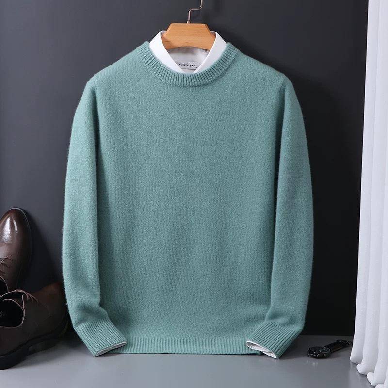 Kaschmir Pullover O Hals Pullover Männer lose übergroße gestrickte Bottom Shirt Herbst Winter koreanischen Casual Herren L grün Kaschmir Pullover O Hals Pullover Männer lose übergroße gestrickte Bottom Shirt Herbst Winter koreanischen Casual Herren L grün von Joom DACH