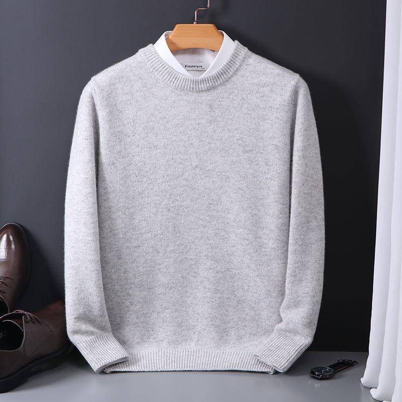 Kaschmir Pullover O Hals Pullover Männer lose übergroße gestrickte Bottom Shirt Herbst Winter koreanischen Casual Herren XL grau Kaschmir Pullover O Hals Pullover Männer lose übergroße gestrickte Bottom Shirt Herbst Winter koreanischen Casual Herren XL grau von Joom DACH