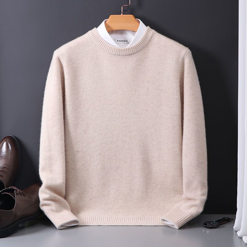 Kaschmir Pullover O Hals Pullover Männer lose übergroße gestrickte Bottom Shirt Herbst Winter koreanischen Casual Herren XL hellbraun Kaschmir Pullover O Hals Pullover Männer lose übergroße gestrickte Bottom Shirt Herbst Winter koreanischen Casual Herren XL hellbraun von Joom DACH