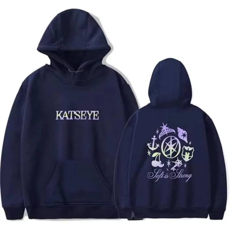 Katseye Merch Distressed Hoodie Mode Hoodies Popmusik Herren Damen Sweatshirt Trainingsanzug Pullover Mantel Mode S von Joom DACH