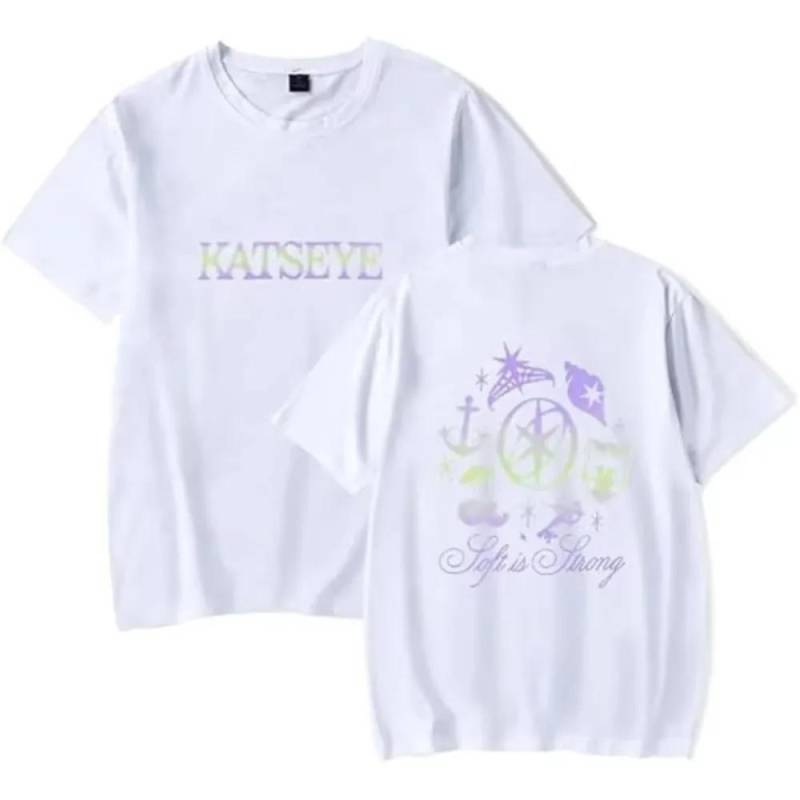 Katseye Merch Traurige Herren Damen T-Shirts Mode Popmusik Kurzarmshirt Sportbekleidung Streetshirt Cooles Sommer Mode T-Shirt S von Joom DACH