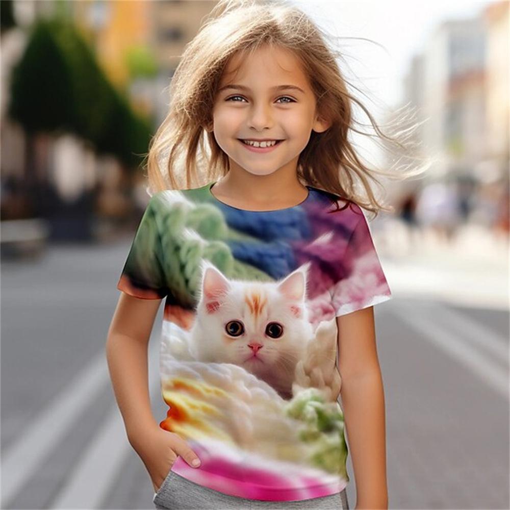 Katze Kurzarm Pferd Kind T-Shirt Sommer Kawaii Kid T-Shirt Für Kinder Tops Fashion T Mädchen Kleidung Von 8 Zu 14 jahre Alt 120 Katze Kurzarm Pferd Kind T-Shirt Sommer Kawaii Kid T-Shirt Für Kinder Tops Fashion T Mädchen Kleidung Von 8 Zu 14 jahre Alt 120 von Joom DACH