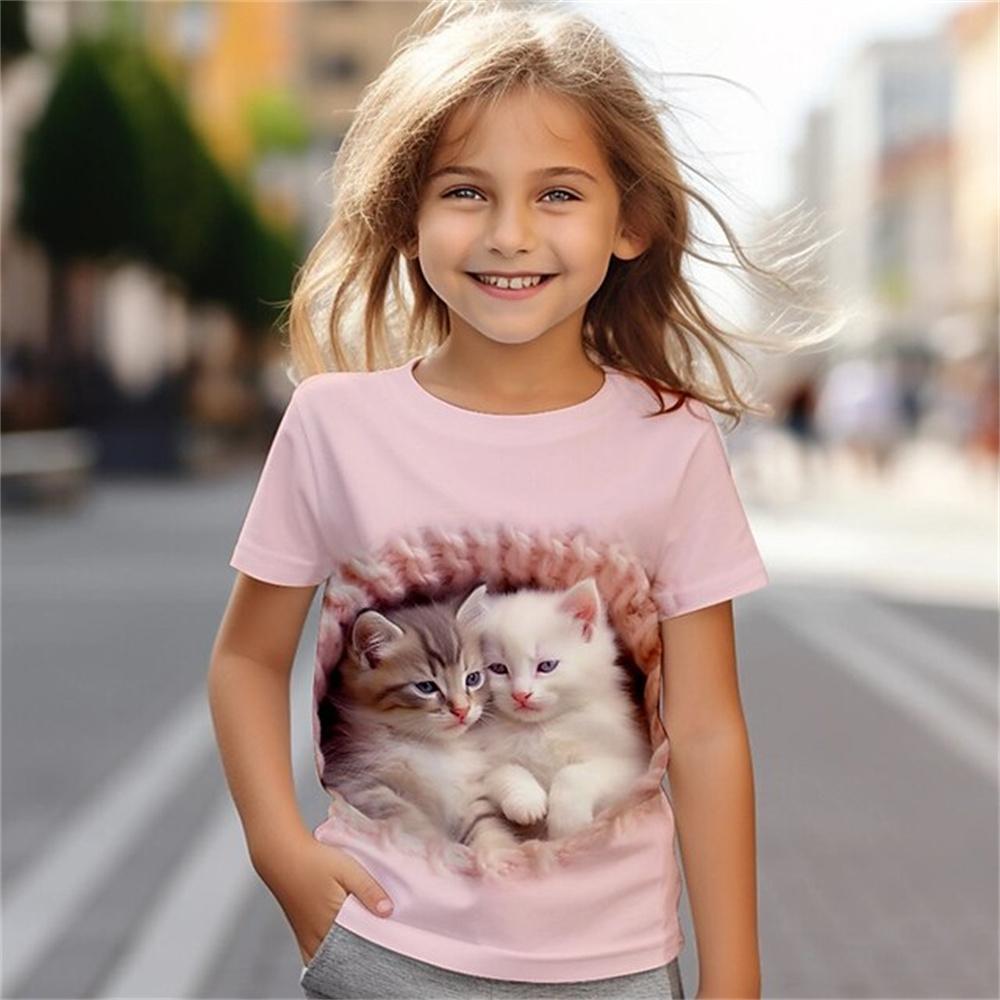 Katze Kurzarm Pferd Kind T-Shirt Sommer Kawaii Kid T-Shirt Für Kinder Tops Fashion T Mädchen Kleidung Von 8 Zu 14 jahre Alt 140 Katze Kurzarm Pferd Kind T-Shirt Sommer Kawaii Kid T-Shirt Für Kinder Tops Fashion T Mädchen Kleidung Von 8 Zu 14 jahre Alt 140 von Joom DACH
