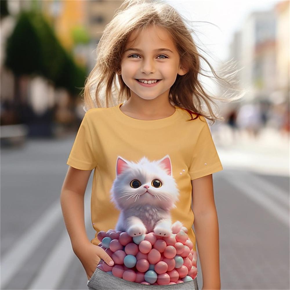 Katze Kurzarm Pferd Kind T-Shirt Sommer Kawaii Kid T-Shirt Für Kinder Tops Fashion T Mädchen Kleidung Von 8 Zu 14 jahre Alt 140 Katze Kurzarm Pferd Kind T-Shirt Sommer Kawaii Kid T-Shirt Für Kinder Tops Fashion T Mädchen Kleidung Von 8 Zu 14 jahre Alt 140 von Joom DACH