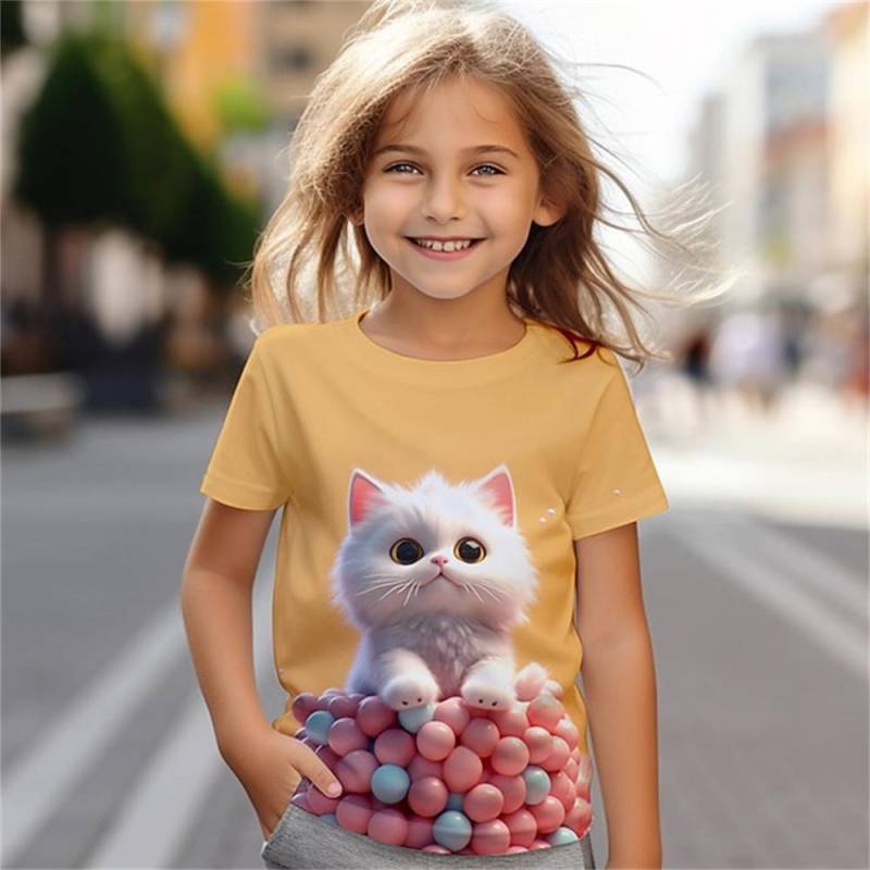 Katze Kurzarm Pferd Kind T-Shirt Sommer Kawaii Kid T-Shirt Für Kinder Tops Fashion T Mädchen Kleidung Von 8 Zu 14 jahre Alt 140 Katze Kurzarm Pferd Kind T-Shirt Sommer Kawaii Kid T-Shirt Für Kinder Tops Fashion T Mädchen Kleidung Von 8 Zu 14 jahre Alt 140 von Joom DACH