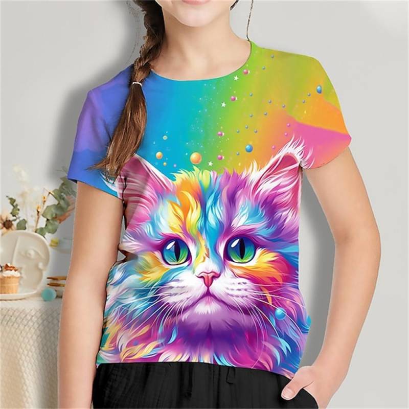 Katze Kurzarm Pferd Kind T-Shirt Sommer Kawaii Kid T-Shirt Für Kinder Tops Fashion T Mädchen Kleidung Von 8 Zu 14 jahre Alt 140 Katze Kurzarm Pferd Kind T-Shirt Sommer Kawaii Kid T-Shirt Für Kinder Tops Fashion T Mädchen Kleidung Von 8 Zu 14 jahre Alt 140 von Joom DACH