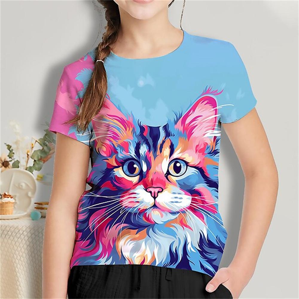 Katze Kurzarm Pferd Kind T-Shirt Sommer Kawaii Kid T-Shirt Für Kinder Tops Fashion T Mädchen Kleidung Von 8 Zu 14 jahre Alt 150 Katze Kurzarm Pferd Kind T-Shirt Sommer Kawaii Kid T-Shirt Für Kinder Tops Fashion T Mädchen Kleidung Von 8 Zu 14 jahre Alt 150 von Joom DACH