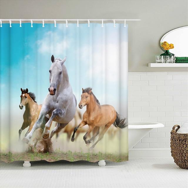 Katzen-Duschvorhänge, Badezimmer-Duschvorhang, süßer 3D-Stoff-Duschvorhang mit Haken, lustiger wasserdichter Duschvorhang oder Matte 150x180cm von Joom DACH