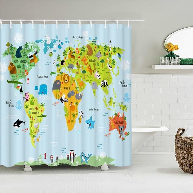 Katzen-Duschvorhänge, Badezimmer-Duschvorhang, süßer 3D-Stoff-Duschvorhang mit Haken, lustiger wasserdichter Duschvorhang oder Matte 180x180cm von Joom DACH