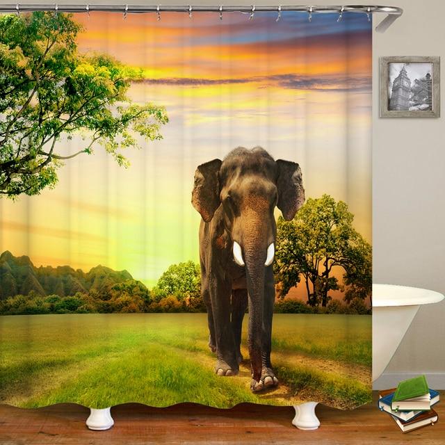 Katzen-Duschvorhänge, Badezimmer-Duschvorhang, süßer 3D-Stoff-Duschvorhang mit Haken, lustiger wasserdichter Duschvorhang oder Matte 180x180cm von Joom DACH