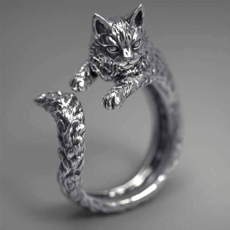 Katzen-Tier-Ringe, Paar-Schmuck, verstellbarer Fingerring für Männer und Frauen, Geschenk von Joom DACH