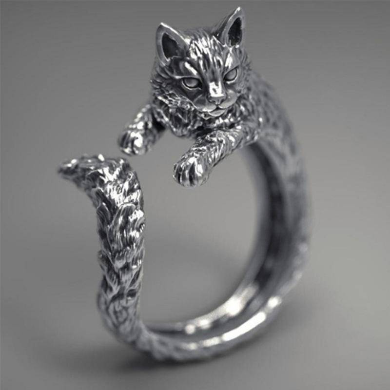 Katzen-Tier-Ringe, Paar-Schmuck, verstellbarer Fingerring für Männer und Frauen, Geschenk von Joom DACH
