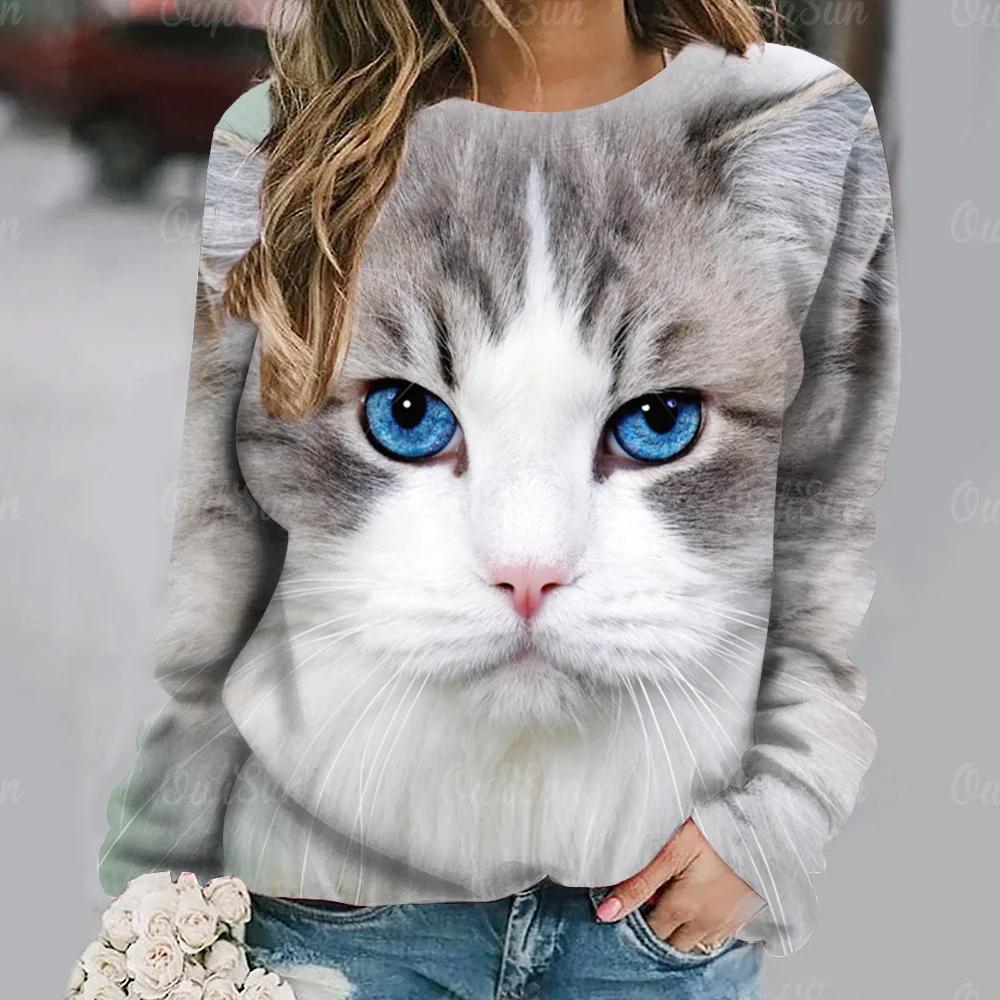 Katzendruck Langarm T-Shirts Pullover Lässige Lose Street Damenbekleidung Lustige süße Tops Herbst/Winter Baumwolle Damen T-Shirts M Katzendruck Langarm T-Shirts Pullover Lässige Lose Street Damenbekleidung Lustige süße Tops Herbst/Winter Baumwolle Damen T-Shirts M von Joom DACH