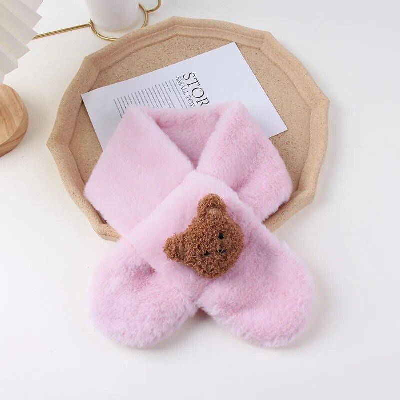Kawaii Baby Schals Schöne Cartoon Puppe Bär Schals für Kleinkind Junge Mädchen Niedlichen Schal Herbst Winter Warme Baby Kleidung Zubehör rosa von Joom DACH