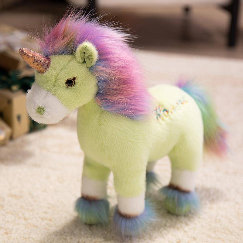Kawaii Einhorn Traum Regenbogen Einhorn Plüschtier mit Flügel Weiches Stoffpferd Kissen für Mädchen Geburtstagsgeschenk Kinderspielzeug Heimdeko 32cm hellgrüne von Joom DACH