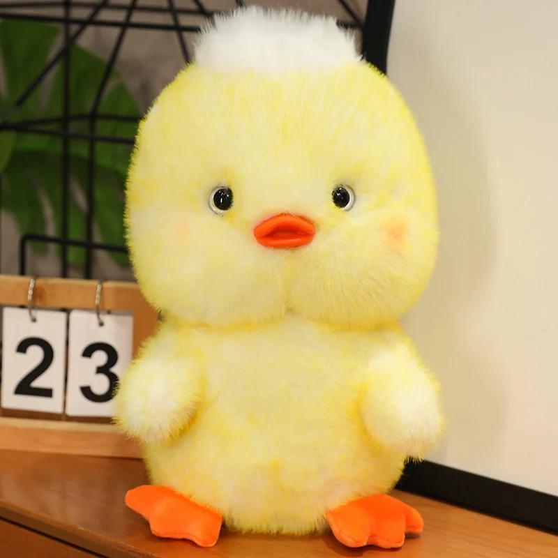 Kawaii Gelbe Ente Plüsch Lange Haare Puppen Spielzeug Niedliche Weiche Cartoon Stofftier Spielzeug Geburtstagsgeschenke für Kinder Kinder Baby Mädchen 25cm gelb von Joom DACH