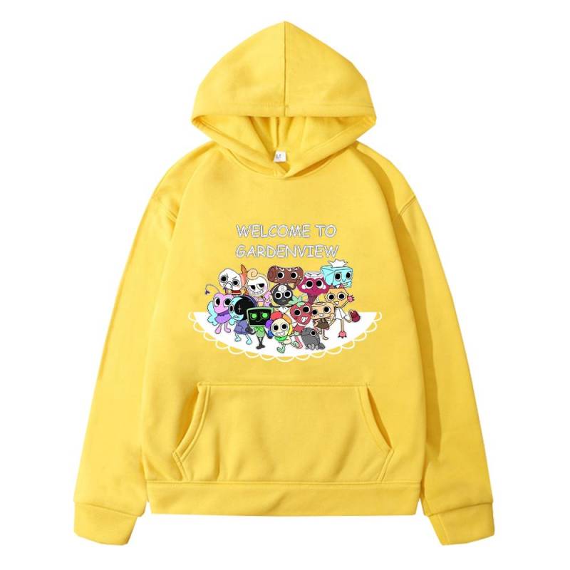 Kawaii Herbst-Hoodies Dandys World Anime-Hoodie Fleece-Sweatshirt Cartoon-Pullover Jungenjacke y2k Sudadera Kinderkleidung Mädchen 150 gelb von Joom DACH