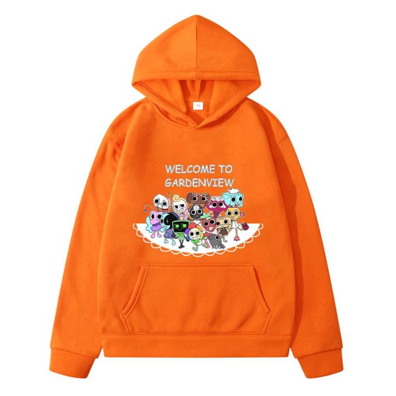 Kawaii Herbst-Hoodies Dandys World Anime-Hoodie Fleece-Sweatshirt Cartoon-Pullover Jungenjacke y2k Sudadera Kinderkleidung Mädchen 150 orange von Joom DACH