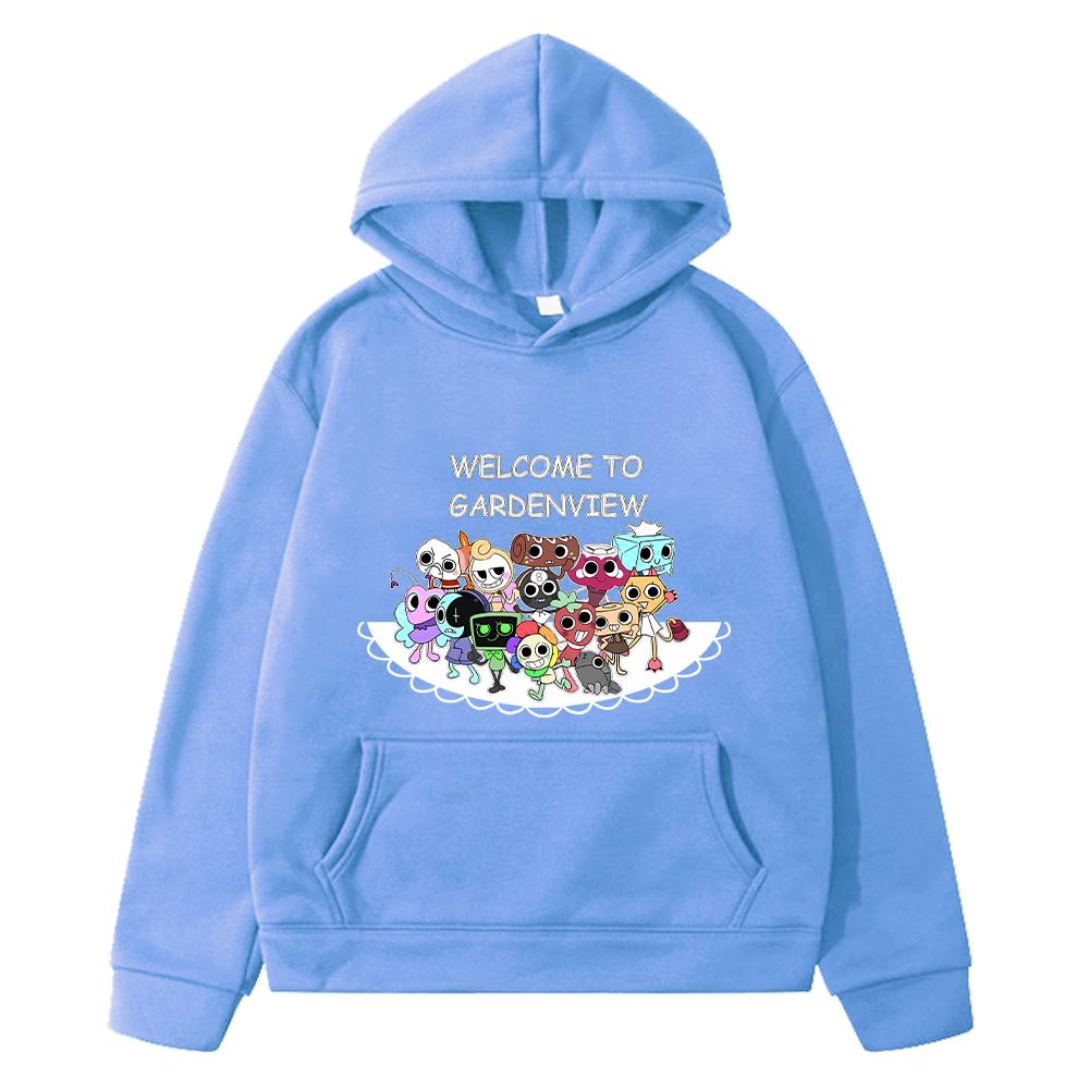 Kawaii Herbst-Hoodies Dandys World Anime-Hoodie Fleece-Sweatshirt Cartoon-Pullover Jungenjacke y2k Sudadera Kinderkleidung Mädchen 150 hellblaue von Joom DACH