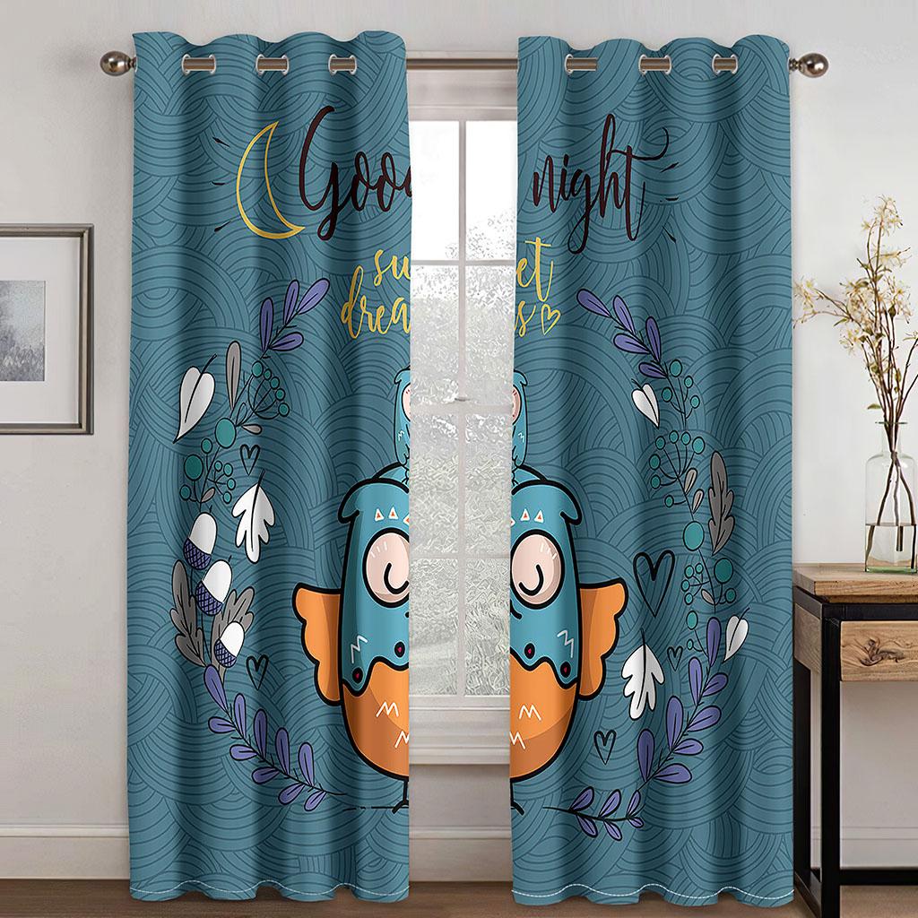 Kawaii Weihnachts Vorhang Dekoration Große Fläche Cartoon Muster Weihnachtsmann Vorhang Cartoon Auto Weihnachtshaus Muster W132cm x H160cm&Grommet von Joom DACH