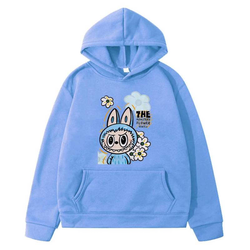 Kawaii labubu Print Hoodies Fleece Sweatshirt Jungen Pullover Cartoon Herbst Anime Hoodie Jacke y2k Sudaderas Kinderkleidung Mädchen 160 hellblaue von Joom DACH