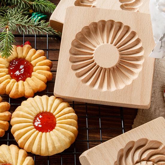 Keksform, 3D-Keksform mit klarer Textur, DIY-Keksform aus Holz, einfach zu verwendende Antihaft-Backform für die Küche zu Hause F von Joom DACH