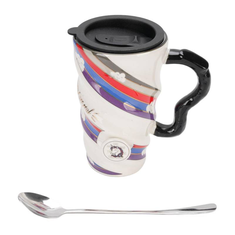 Keramik-Kaffeebecher Großes Fassungsvermögen 520 ml mit Deckel Innovativ Einzigartig für Zuhause Reise L(for 6.5-9kg) von Joom DACH