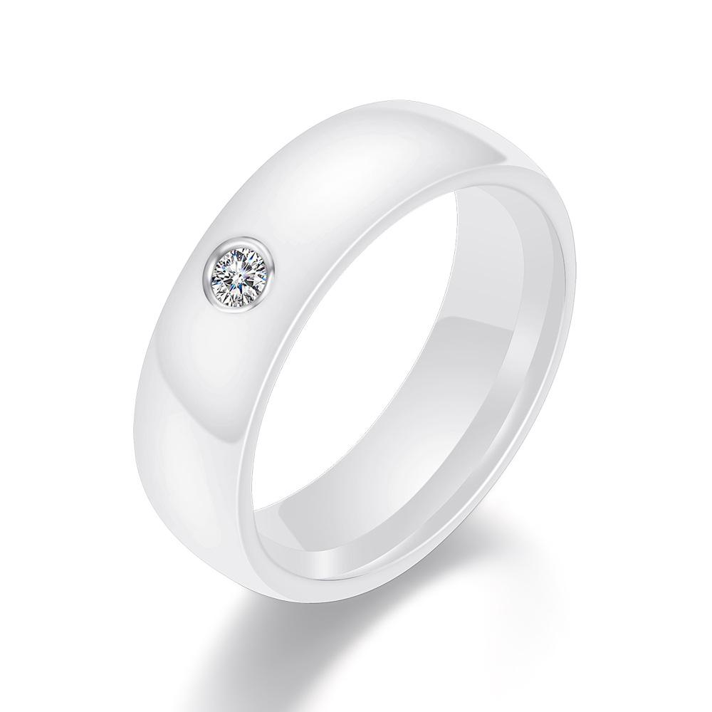 Keramik Ring Mode Männer und Frauen Trend Paar Strass Ring Schmuck 9 von Joom DACH