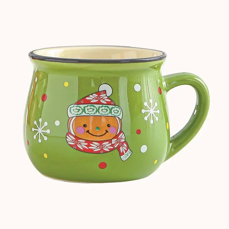Keramik Weihnachts-Mousse-Becher Cartoon Weihnachtsmann-Tasse Kaffeetasse für Büro Zuhause Backen Dessert Frühstück Milchbecher für Kinder Weihnachtsgeschenk 150ml von Joom DACH