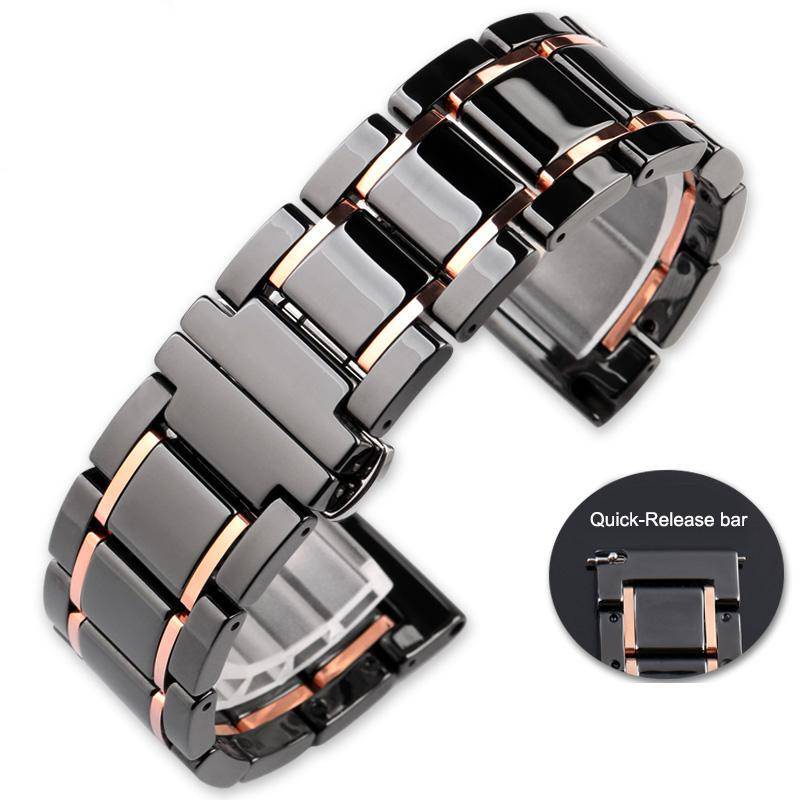 Keramikarmband 14 mm 15 16 17 18 mm 20 mm 22 mm Uhrenarmband für Huawei Ticwatch Uhren Damen Herren Mode Armbanduhren Band 18mm von Joom DACH