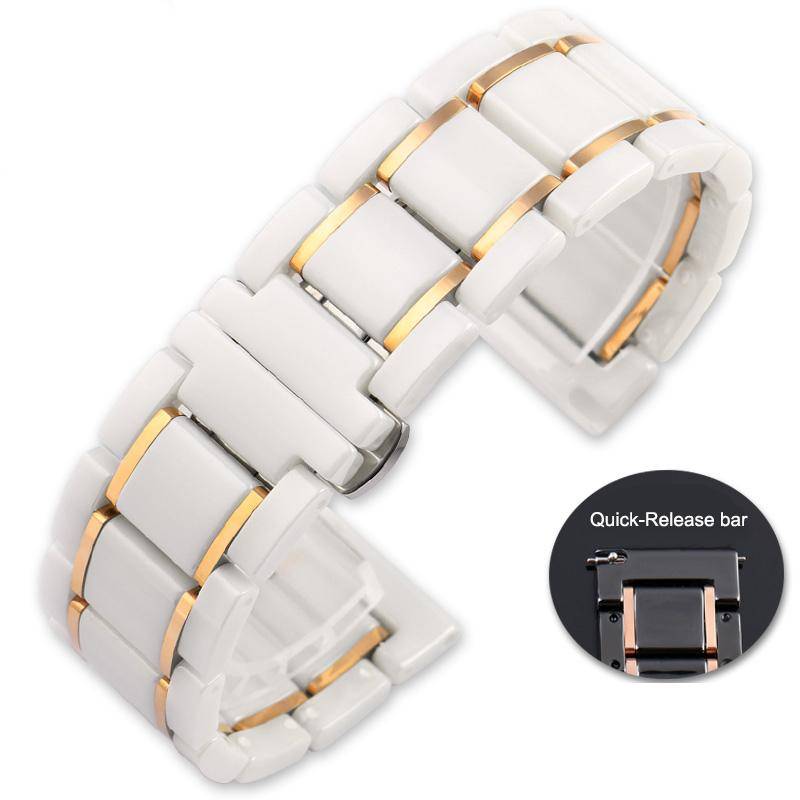 Keramikarmband 14 mm 15 16 17 18 mm 20 mm 22 mm Uhrenarmband für Huawei Ticwatch Uhren Damen Herren Mode Armbanduhren Band 20mm von Joom DACH