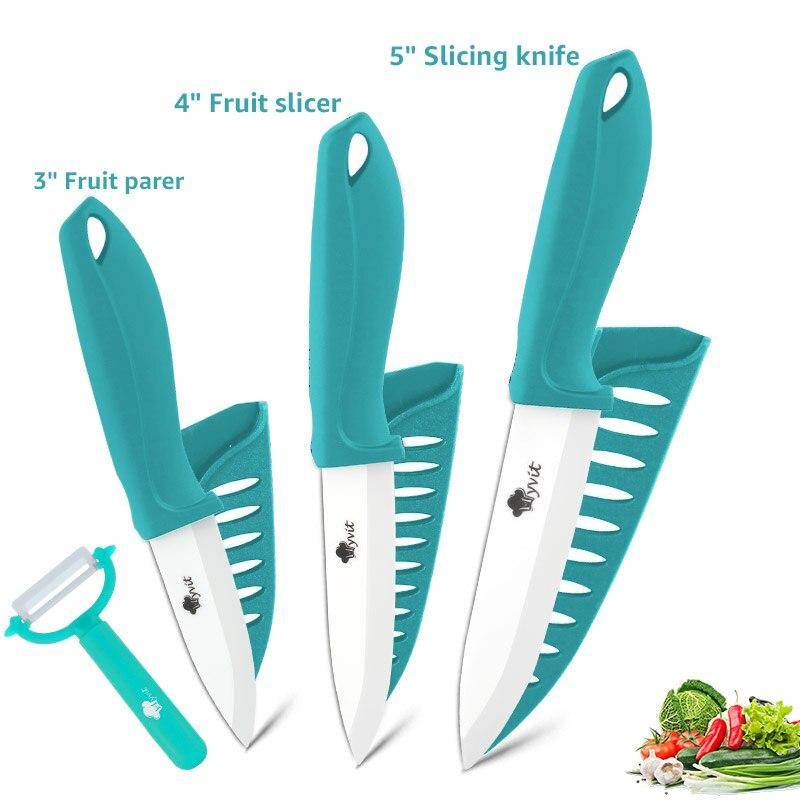 Keramikmesserset 3 4 5 6 Zoll Küchenmesserset Obst Gemüse Utility Slicing Zirkonium Weiße Klinge Kochmesser 345inch peeler von Joom DACH