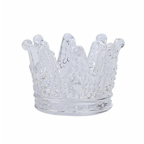 Kerzenhalter, multifunktional, glatte Kanten, waschbar, Schönheitskronen-Design, Weihnachten, für den Schreibtisch transparent von Joom DACH