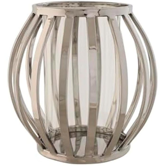 Kerzenhalter - HOME ESPRIT - Silberfarbenes Windlicht - Glas - Stahl - 19 x 19 x 19 cm Kerzenhalter - HOME ESPRIT - Silberfarbenes Windlicht - Glas - Stahl - 19 x 19 x 19 cm von Joom DACH