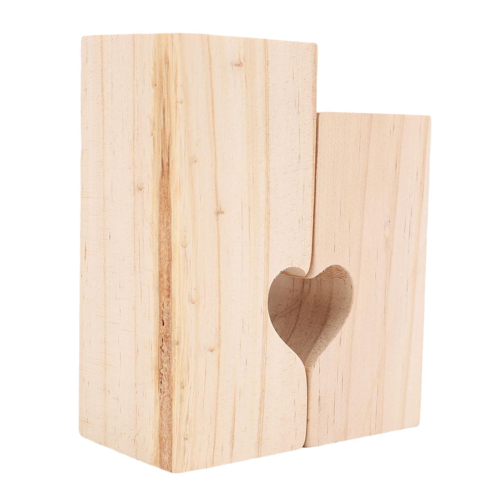 Kerzenhalter Holzherz Esstisch Romantische Dekoration Massivholz Teelichthalter von Joom DACH