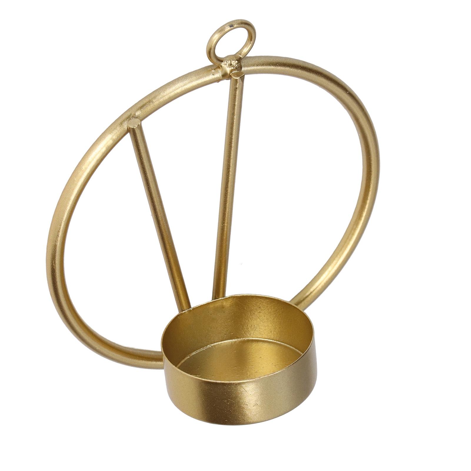 Kerzenhalter Modern Minimalistisch Wanddekoration Golden Runder Wandhänge-Kerzenhalter von Joom DACH