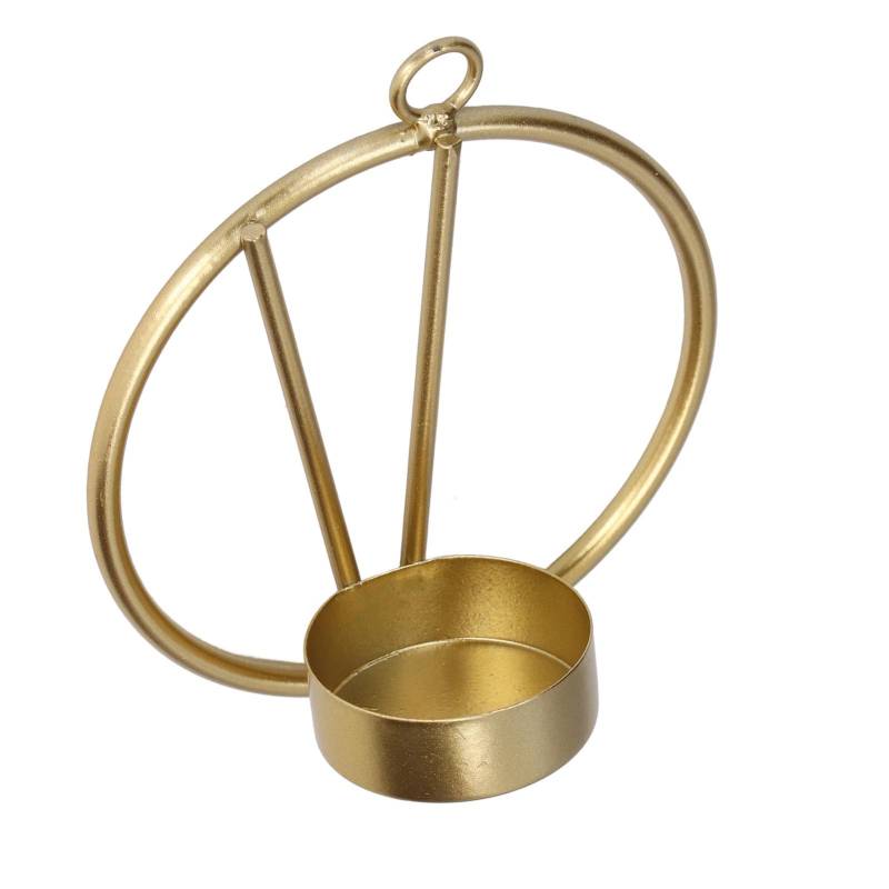 Kerzenhalter Modern Minimalistisch Wanddekoration Golden Runder Wandhänge-Kerzenhalter von Joom DACH