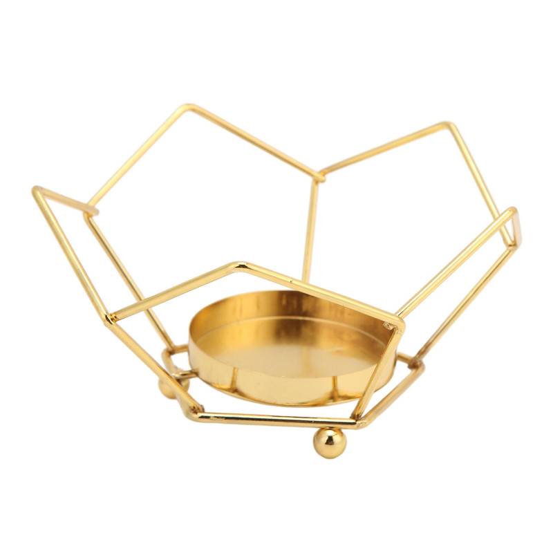 Kerzenhalter Nordic Einfache Geometrische Eisen Rahmen Metall Handwerk Galvanik Kerzenhalter Ornament von Joom DACH